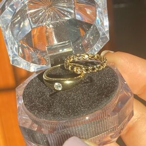 New (2) Shashi 18k Gold Vermeil Rings